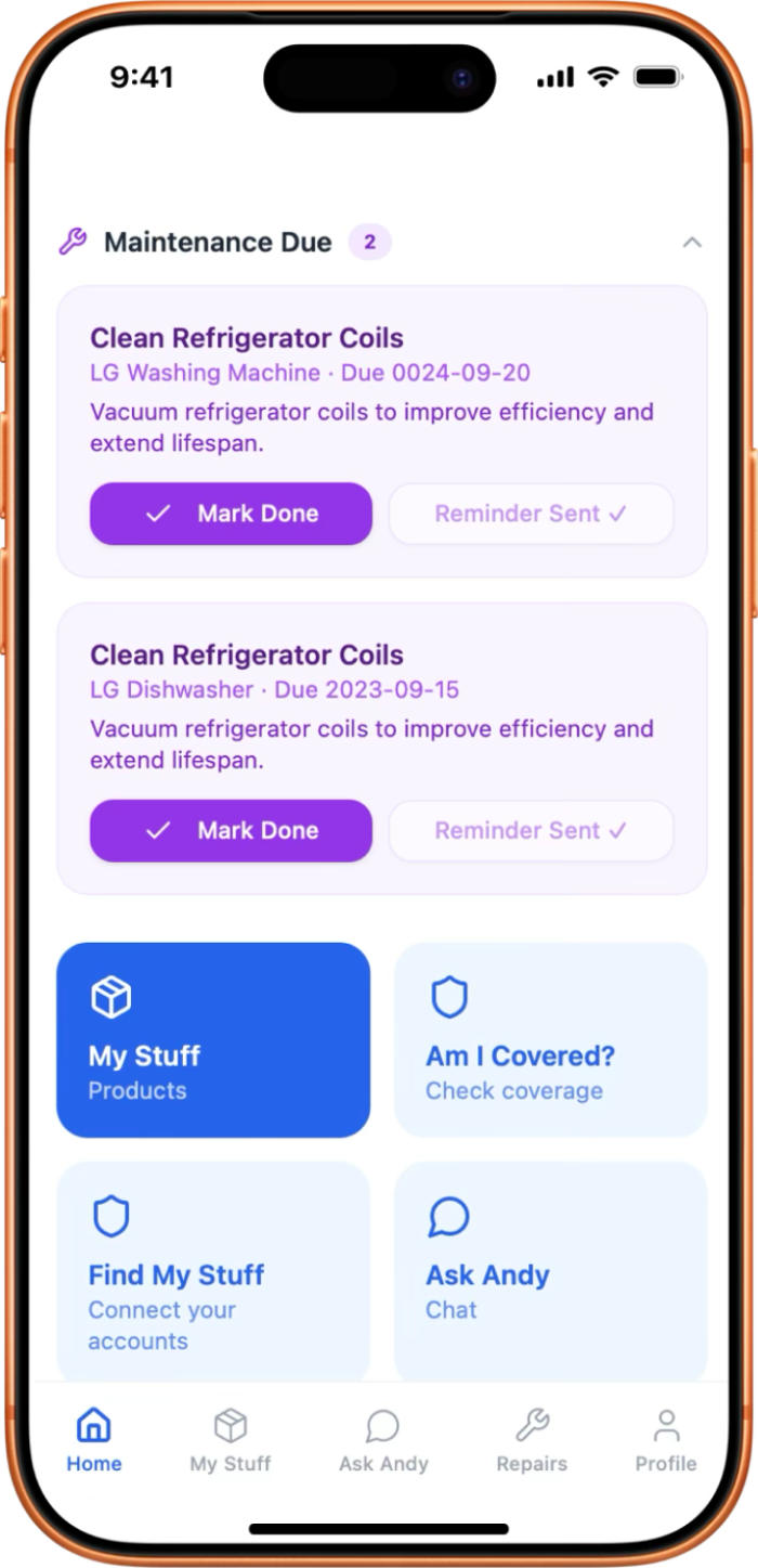OwnWise maintenance due