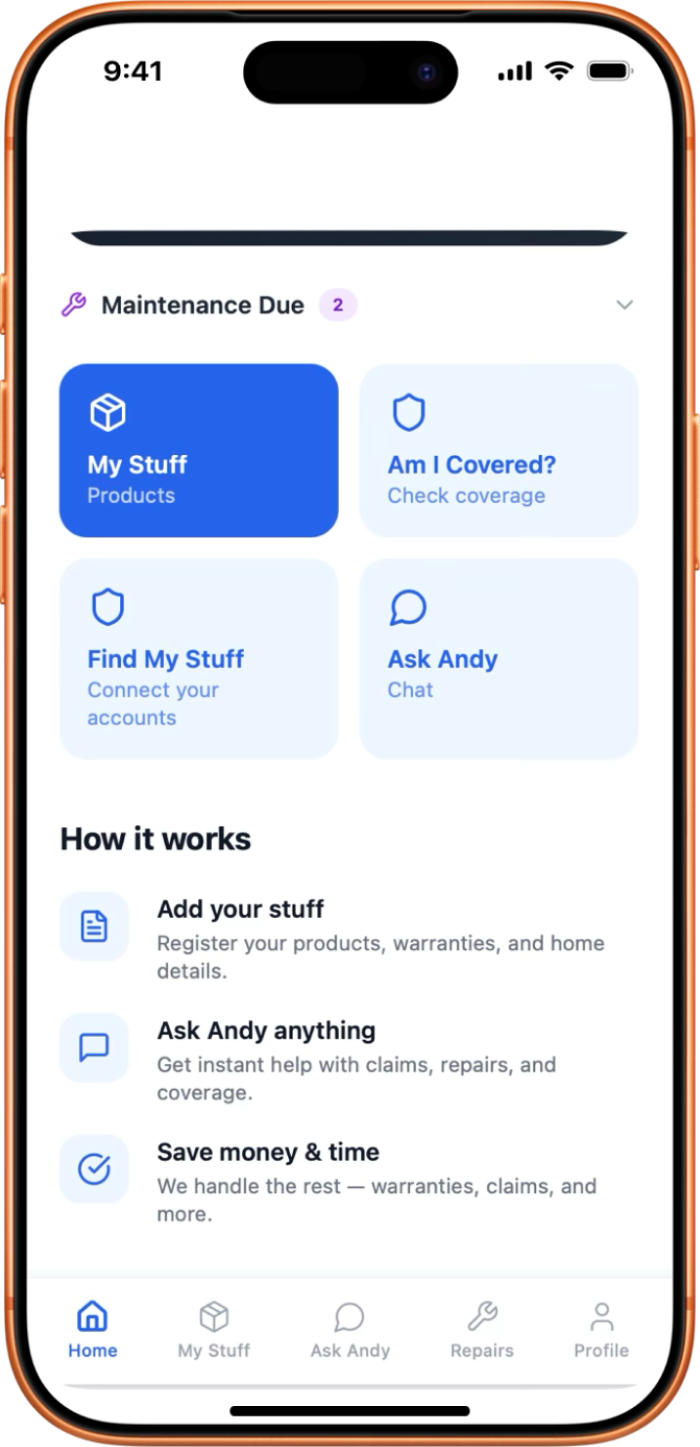 OwnWise app navigation